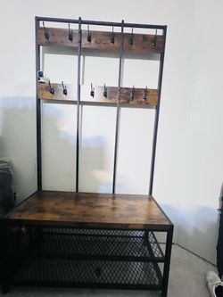 Shoe Organizer Bench and Coat Rack