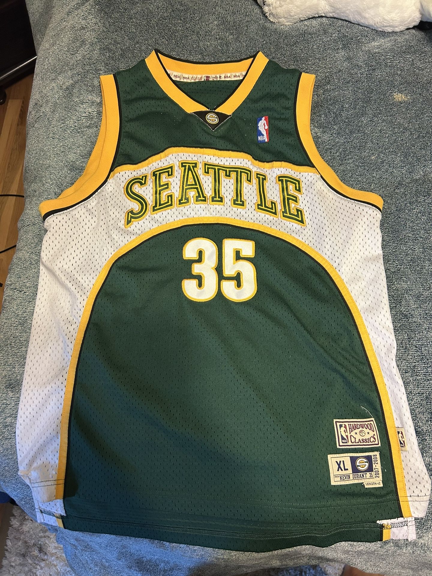 Seattle SuperSonics Kevin Durant 2007-2008 Adidas Jersey Men’s XL Green Sleeveless 