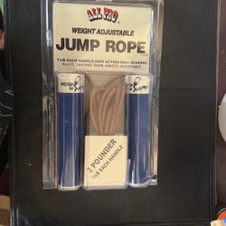 Weighted Adjustable Exercise jump rope. 