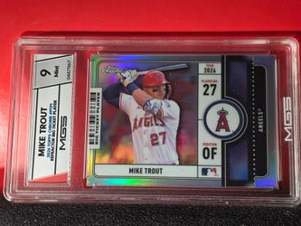 2026 Topps Chrome Big Ticket Players Mike Trout Los Angeles Angels Insert MGS 9 MT