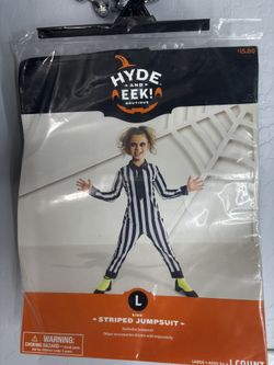Striped Jumpsuit Kids Costume Size Large