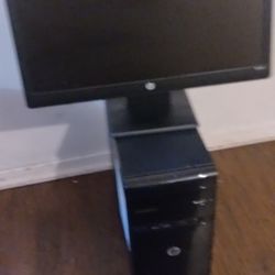 Hp Desktop Computer + Monitor 20.00