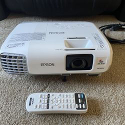 Home Theater Setup Projector, Receiver And Electric Screen