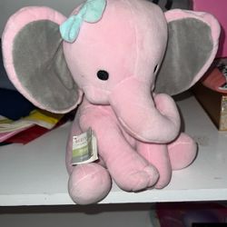 Baby Elephant with Tag & Rattle Plush $10 