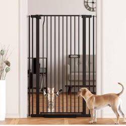 Extra Tall Cat Gate 55.1" for Doorways, 30.1-33.8" Wide Pet Gate