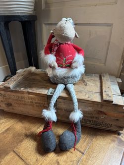 Stuffed Plush Holiday Reindeer. 