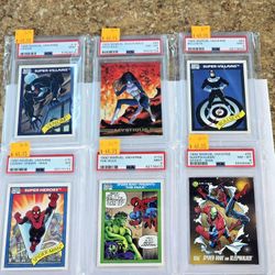 1990s PSA Graded Marvel Superhero Cards SEE PHOTOS 