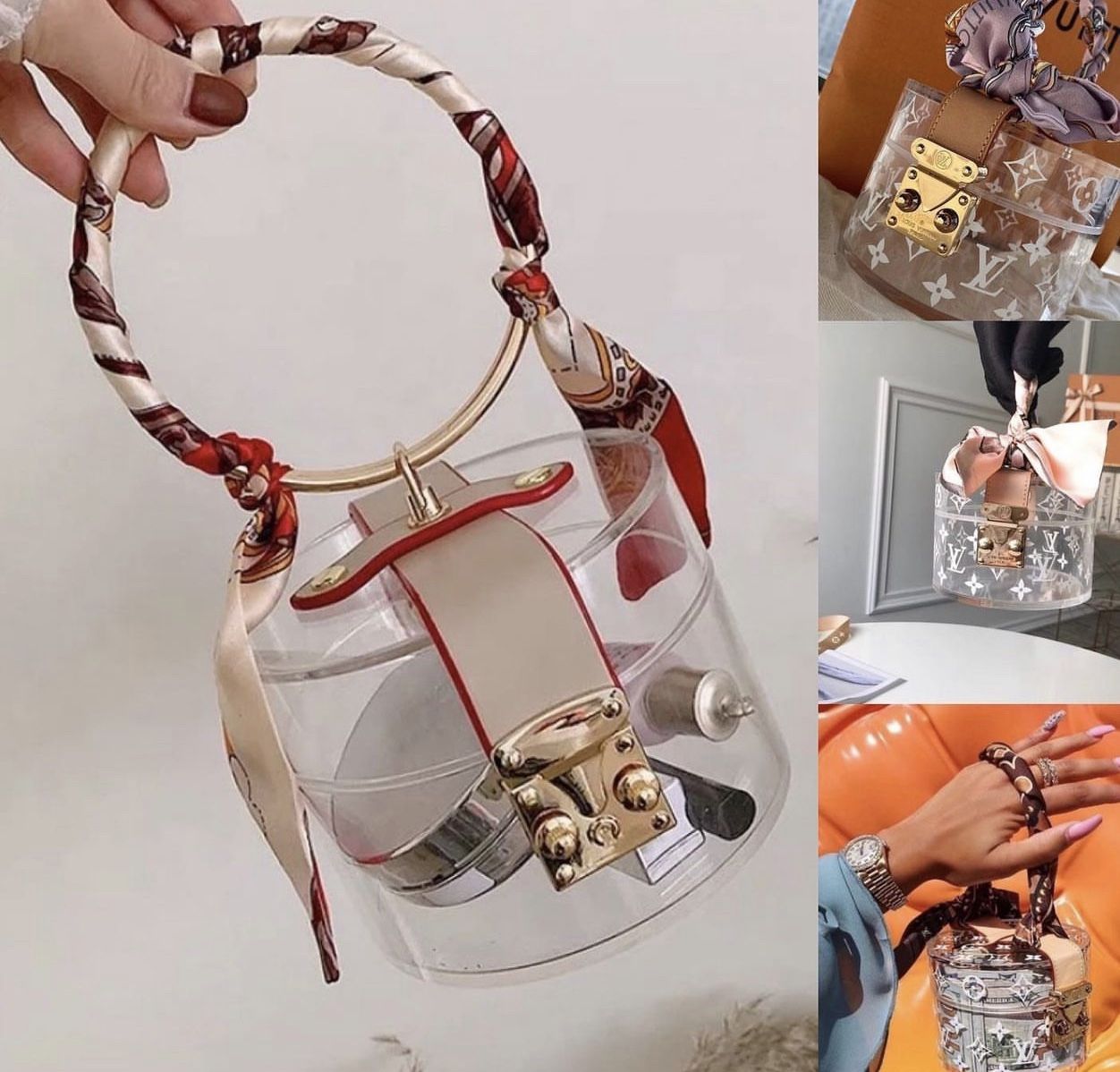 Brand New Ms Fancy, Clear, Small Clutch,All Products : American Fashion Style Bags On Sale