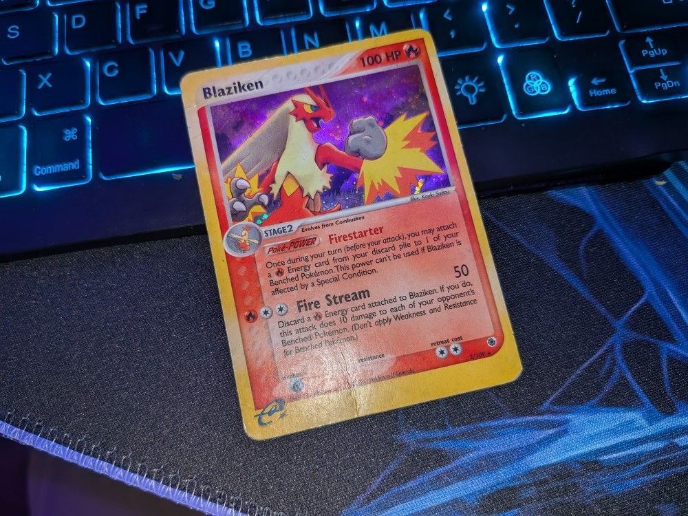 Blaziken 3/109 Ruby And Saphire Pokemon DAMAGED