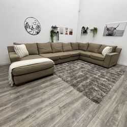 Tan Sectional Couch - Free Delivery 