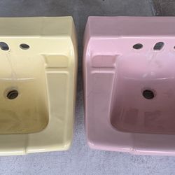 Vintage Mid-century Porcelain Sinks 