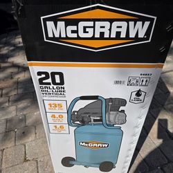 MCGRAW 20 Gallon, 135 PSI Oil-Lube Vertical Shop/Auto Air Compressor