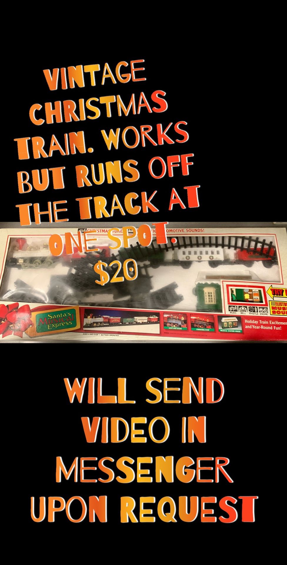 Vintage Santa musical express train