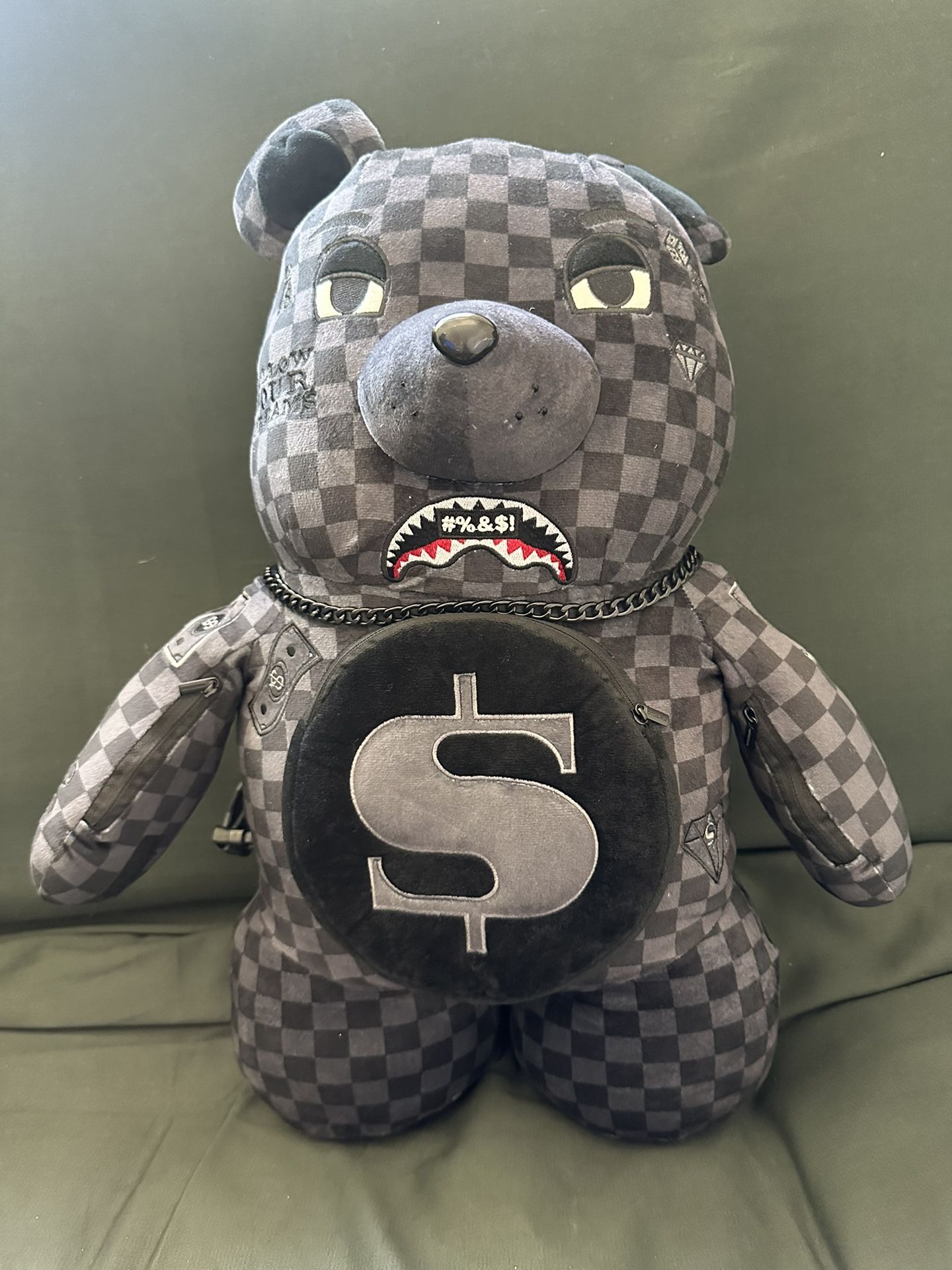 Sprayground ‘What The Beep’ Censored Limited Edition Moneybear Teddy Bear Backpack