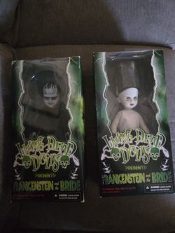 Living dead dolls frankenstein's monster, and bride