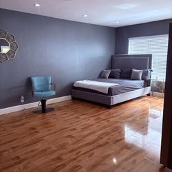 LED QUEEN BED+MATTRESS