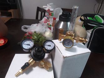 Flow meters and gas regulators.