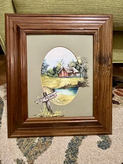 Framed Barn Painting 
