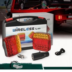  Wireless Trailer Lights, Magnetic LED Rechargeable and Portable Tow Lights Kit for Trucks, RVs, Campers, Boats, Caravans, and Wreckers