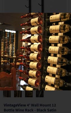 12 Bottle wall mounted Vintage view  Wine Rack (Qty 2)