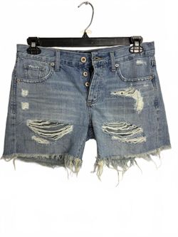 Lucky Brand The Boyfriend 1990 Short Distressed Denim Shorts 0/25 Buttonfly