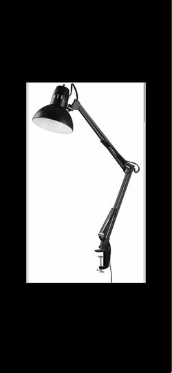 Clamp Desk Lamp Black Workbench Reading Light