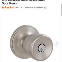 Brill Stainless Steel Keyed Entry Door Knob