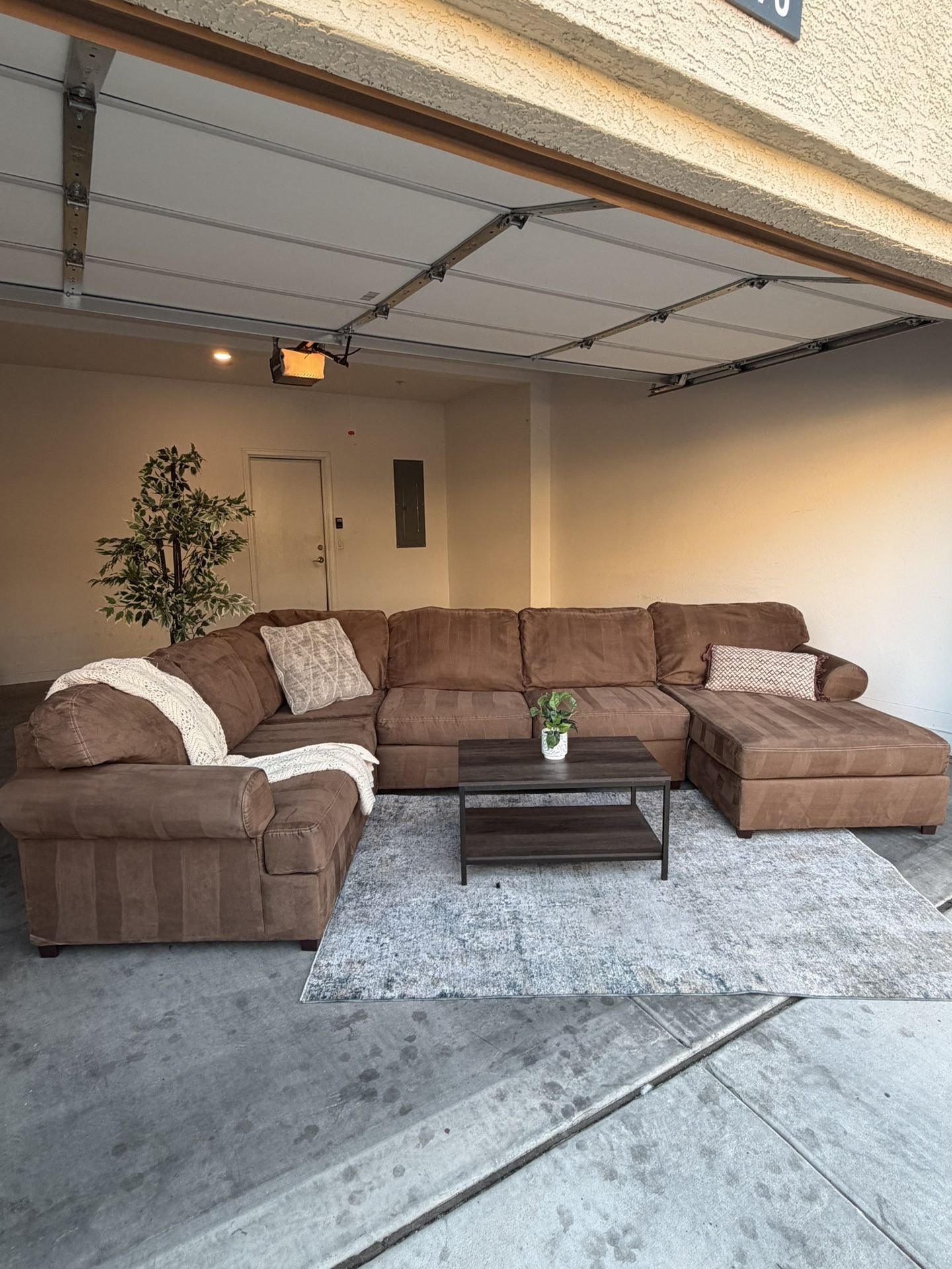 Large Brown Sectional Couch