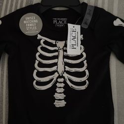 BRAND NEW 3-6 Month Baby Skeleton Halloween Onesie