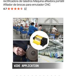 VEVOR Afilador de brocas MR-13B Φ3-Φ13(Φ15) Afilador y amoladora de brocas 6 recolectores Máquina rectificadora de taladros Máquina afiladora portátil