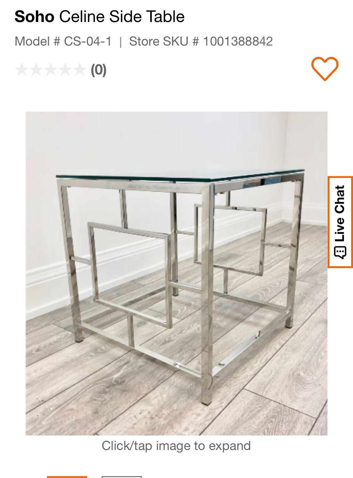 Soho Celine Glass Side Table 
