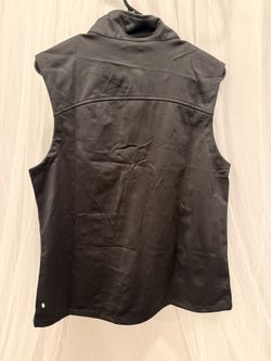 Black Full-Zip Vest with Pockets