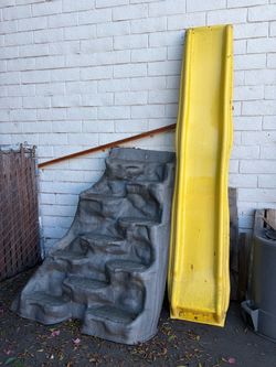 Slide and climb up rock