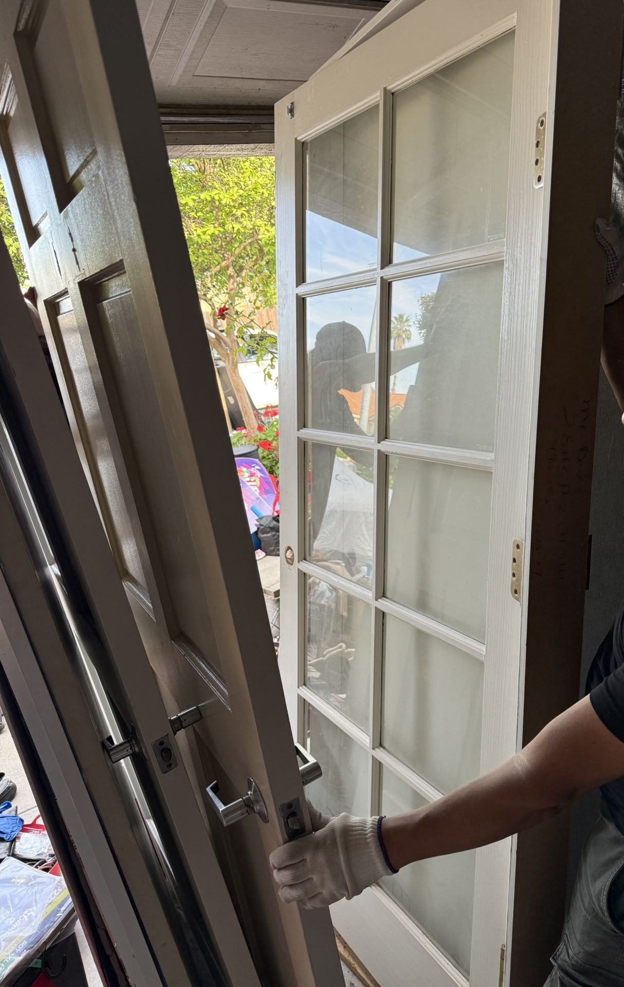 Puerta Madera Con Ventana