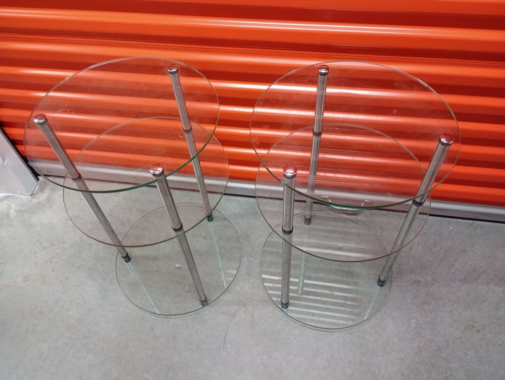16" Glass End Tables