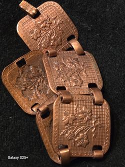 vintage solid copper bracelet