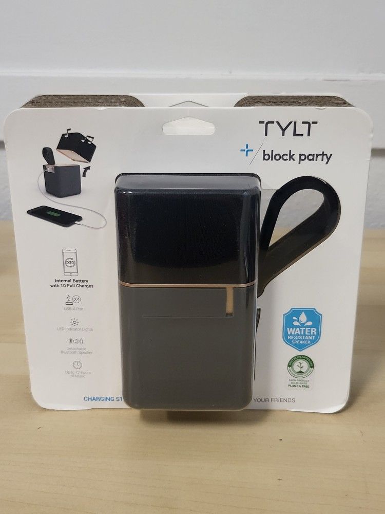 TYLT Block Party Charging Station & Bluetooth Speaker
