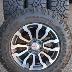 2023 OEM ORIGINAL TAKEOFFS GMC SIERRA AT4 TIRES GOODYEAR ALL-TERRAIN DURATRAC 80 % $ 995 FIRM.