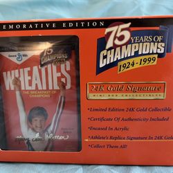 Wheaties Mary Lou Retton 75 Years of Champions 24K Gold Signature Mini Box Collectible