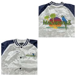 Margaritaville Satin Jacket Mens Large New $125 MSRP