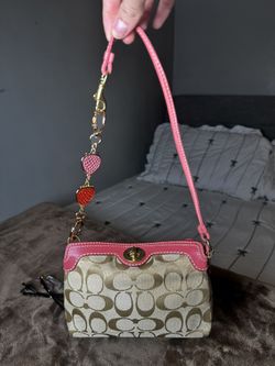 Coach Light Pink Wristlet / Shoulder Bag