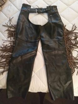 Ex large fringed biker chaps great condition