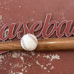 Baseball Bat Wall Decor With Knobs
