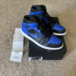 Jordan 1 Royal Mid Men’s Sz 10