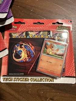 Pokémon ascended heroes Charmander tech sticker collection 3 pack