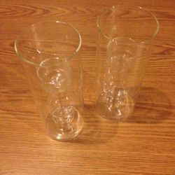 Decorative glass candle holders