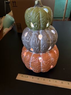Fall Pumpkins Lighted