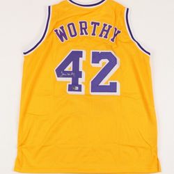 James Worthy Signed Jersey - Lakers