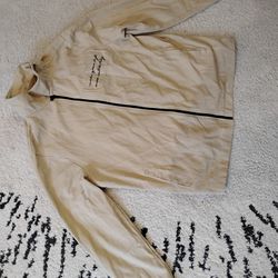 Tan Beige Jacket  Men, Size L, Make Your Life Interesting