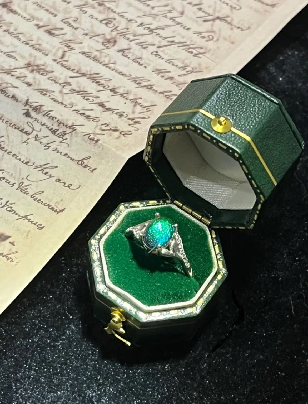 Slytherin Ring Harry potter Handcrafted 925 silver